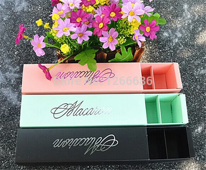 

100pcs/lot Macaron paper Box Gift Package Container