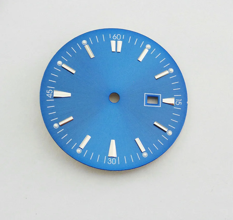 Bliger 1 шт. 35 мм Циферблат подходит Miyota 8205/8215/821A, Mingzhu 2813/3804, eta 2836/2824 механизм корпус часов черный круглый циферблат - Цвет: blue