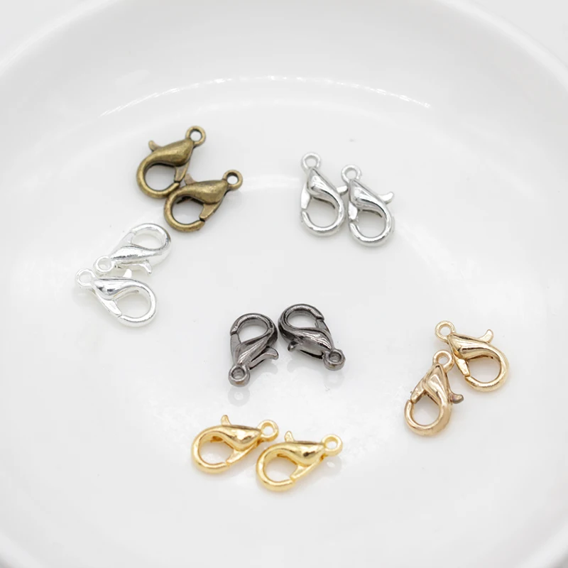 20 шт. цвета: золотистый серебристый сплава с застёжкой &quotЛобстер&quot коготь