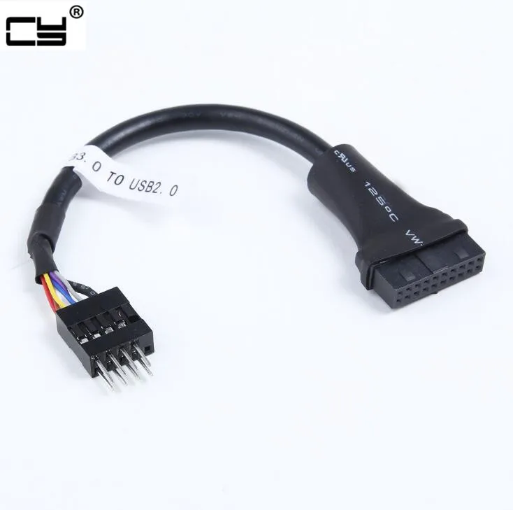 

20-контактный 19-контактный USB 3,0 «Мама» на 9-Контактный USB 2,0 «папа» Кабель-адаптер для материнской платы шнур 480 Мбит/с скорость передачи данны...