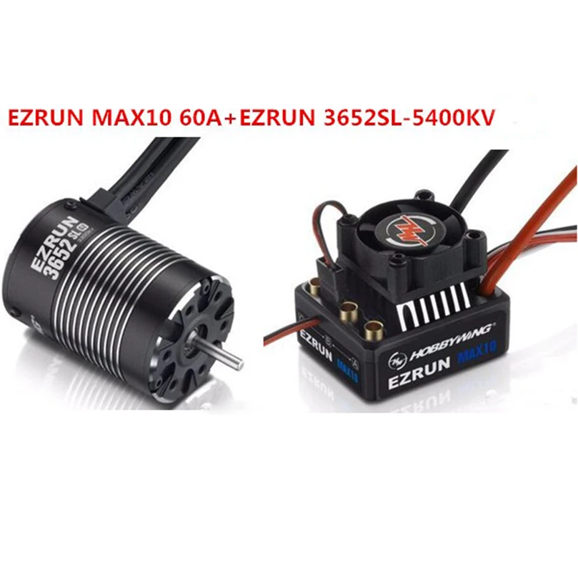 Hobbywing Combo EZRUN MAX10 60A бесщеточный ESC+ 3652SL G2 3300KV/4000KV/5400 K водонепроницаемый бесщеточный двигатель для 1/10 RC грузовика/автомобиля