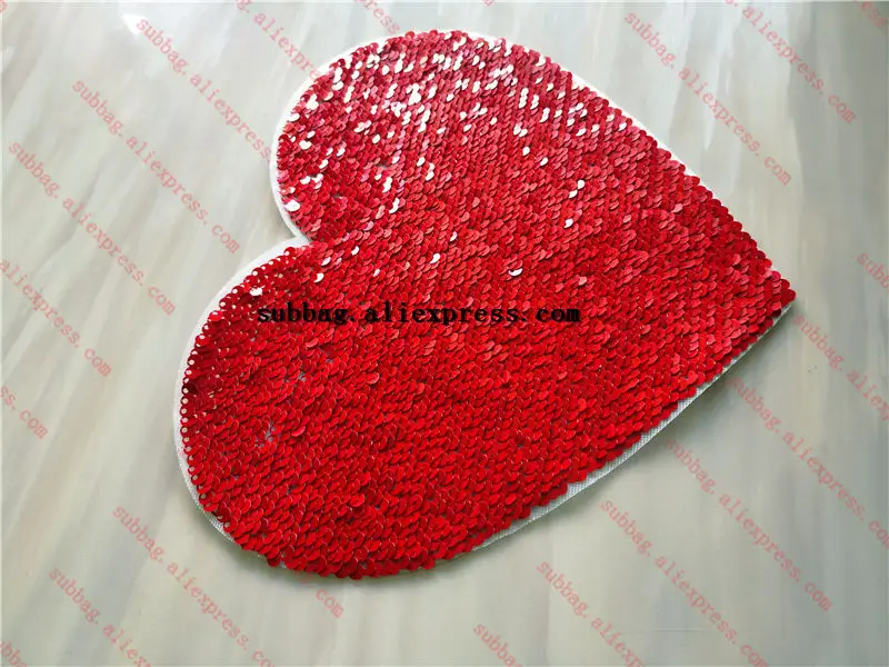 heart shape-red Сублимация Пустые блестки Сердце Красный цвет материал с обратной стороны клей горячей передачи печати на заказ diy расходные материалы 12 шт./лот - Цвет: heart shape-red