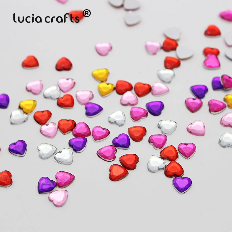 Mixed colors 1000pcs Lucia crafts 250 шт/1000 шт 4 мм прозрачные цвета/красное сердце стразы аксессуары для одежды бисер DIY материалы для рукоделия G0416 - Цвет: Mixed colors 1000pcs