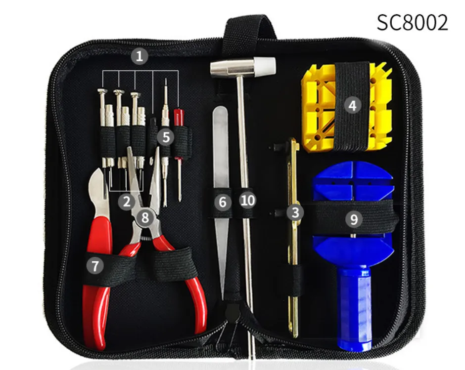 KINGBEIKE Часы Repair Tool Kit Инструменты Horloge Gereedschap Часы Дело открывалка Группа Ссылка булавки Remover отвертки инструменты комплект