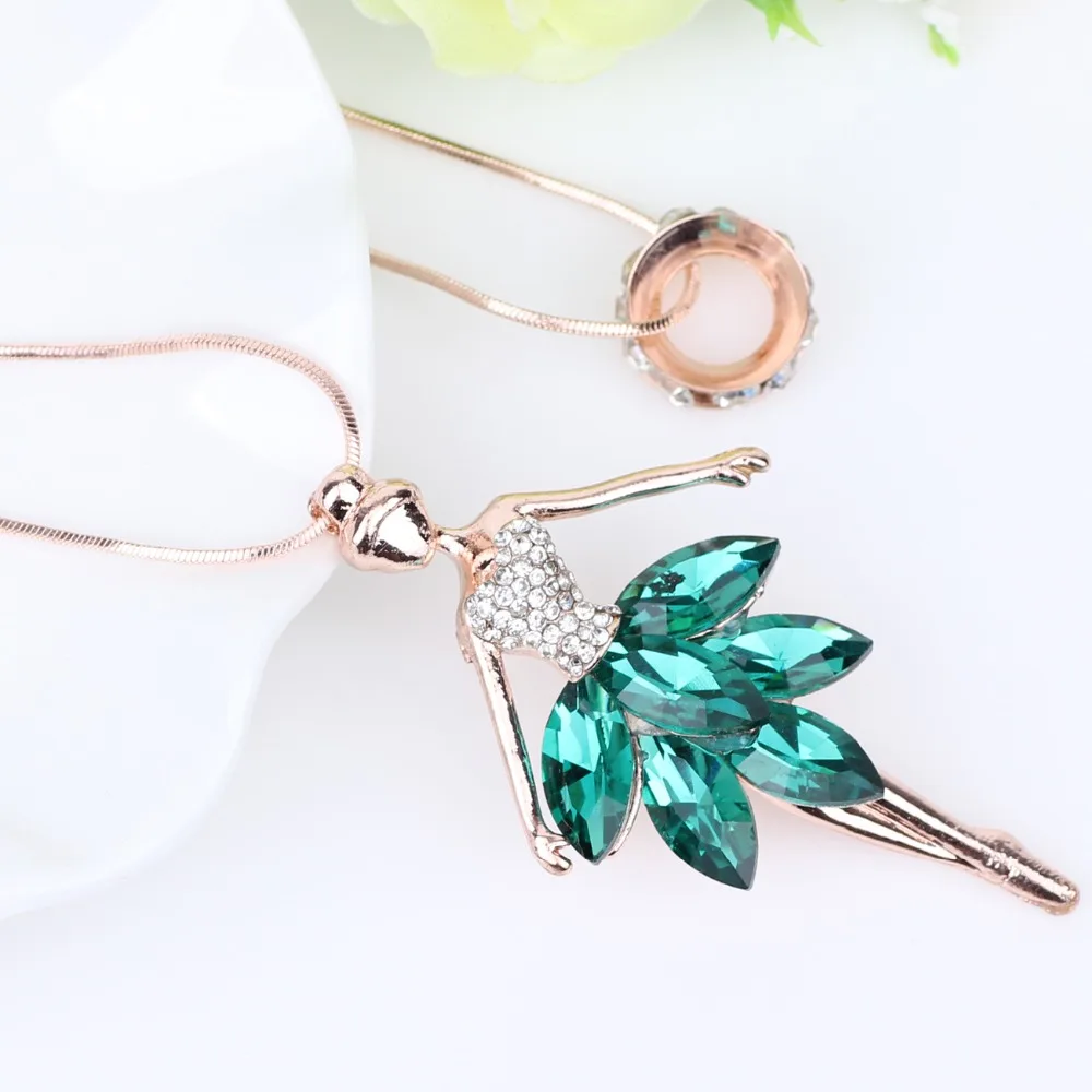 WEVENI модное сказочное ожерелье с кристаллами и стразами подвеска длинная цепочка