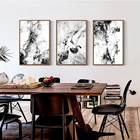 Картины на холсте с динамическими абстрактными чернилами, постер с китайскими черными и белыми чернилами, Скандинавская Настенная картина для декора гостиной, дома и офиса