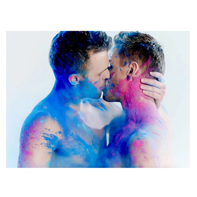 У Дома Декорации Подарок Рисунок "Поцелуй мужчин" Алмазная Мозаика Ромб/круг Живопись Камней.