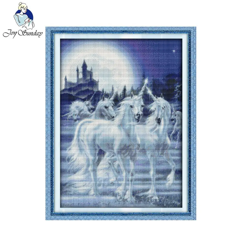 Вышивка Joy Sunday наборы для вышивки крестиком с отпечатанным количеством рисунком