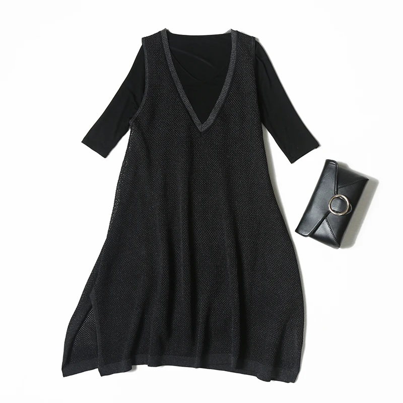 Veydu женские повседневные комплекты платьев облегающая эластичная футболка с