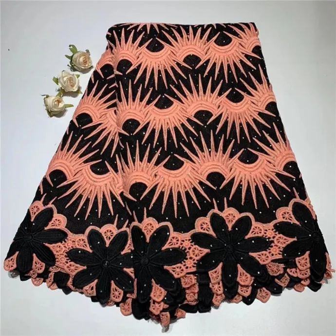 Африканские кружева 2019 Высококачественная фатиновая кружевная ткань