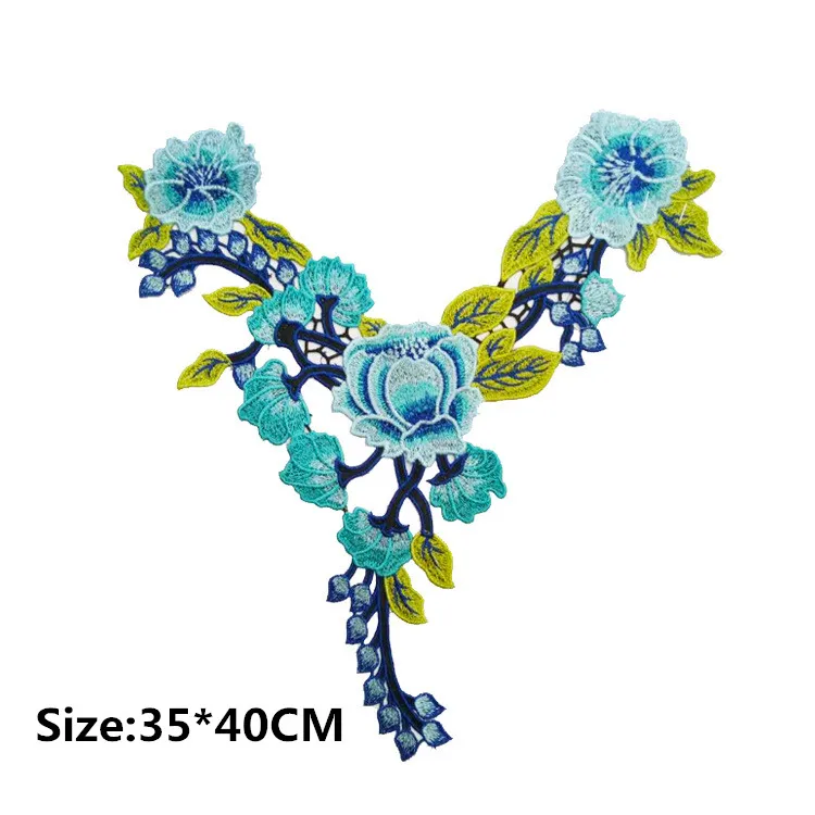 1 шт. очаровательный синий шифон бант кружевной воротник по линии выреза ткань