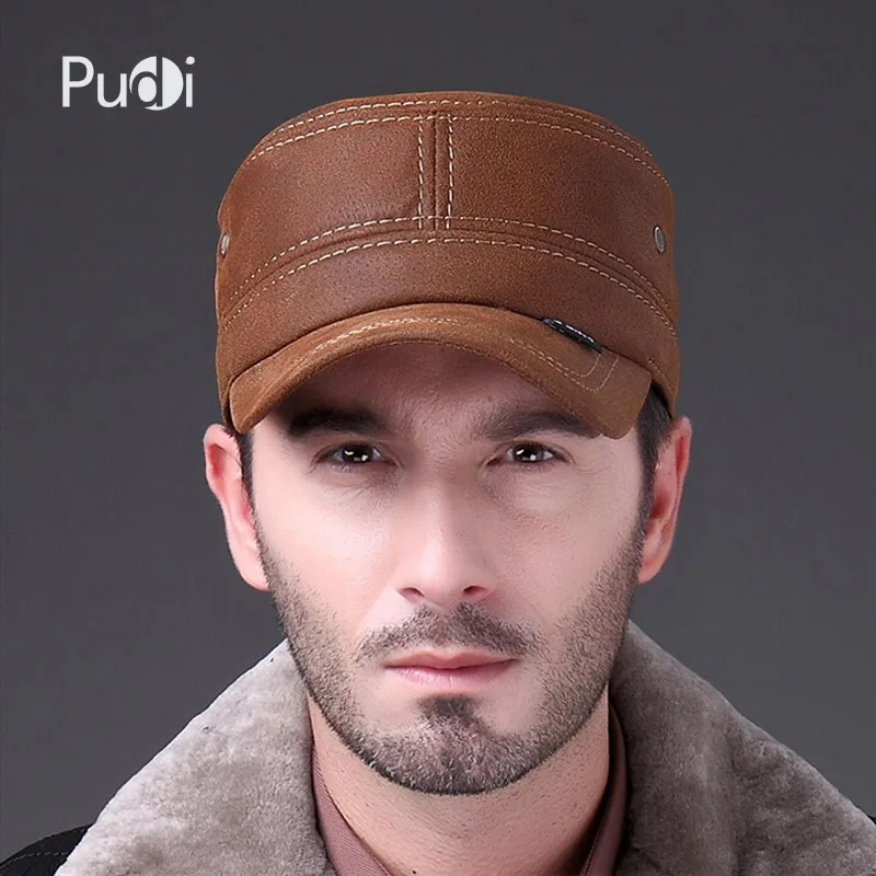 HL019 Genuine Leather baseball cap Fashion Box Hat/CAP  2020 new men brand army Nubuck leather cap hat