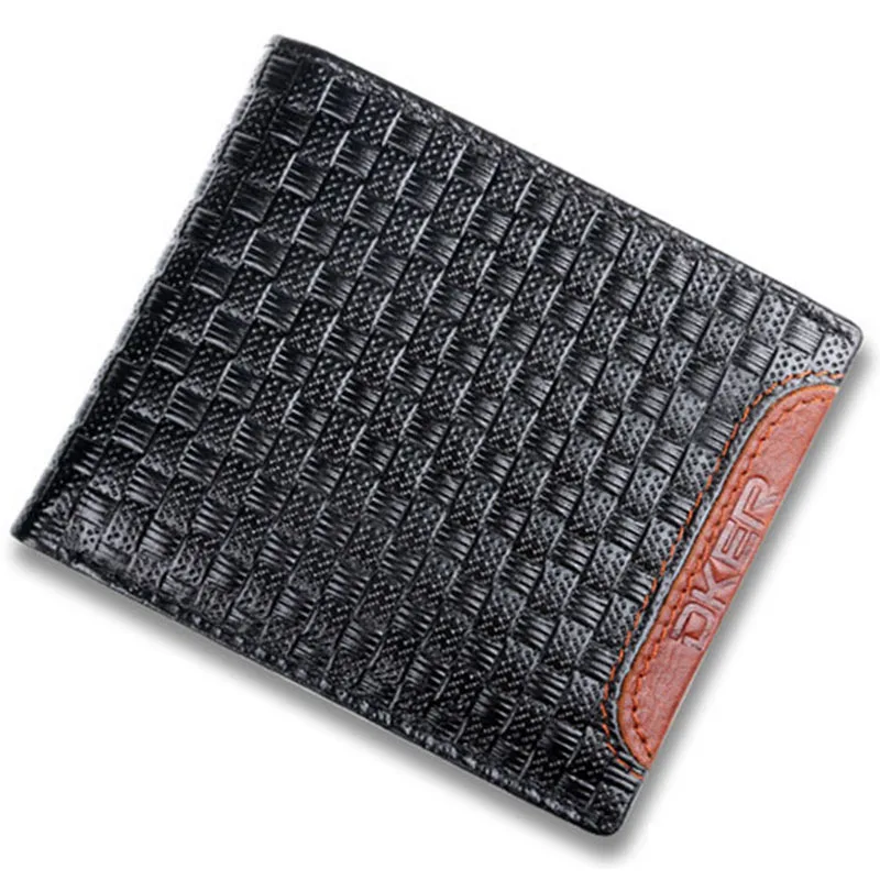 Мужской Клетчатый кошелек мужской кошельки из натуральной кожи мужская сумка