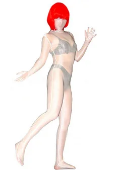 (TB-YYJSY) Супер качество белые прозрачные шелковые колготки унисекс Фетиш Zentai