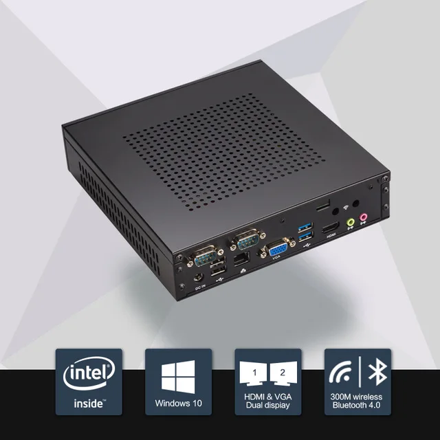 Мини компьютер Intel Celeron J1900 Barebone Linux Windows 10 настольный тонкий макрокомпьютер с