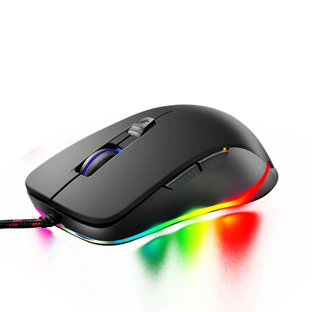 V6 проводной RGB светодиодный с подсветкой 4000 dpi оптическая Usb эргономичная игровая мышь ПК ноутбук