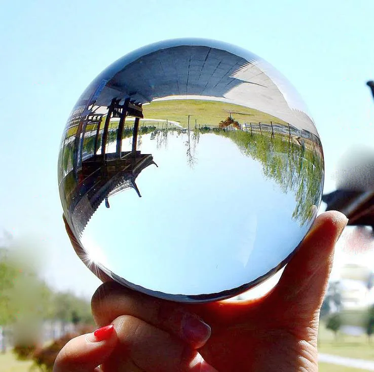 K9 Crystal Ball Sphere Lens Photography Prop Fengshui Meditation Glass Healing Magic Globe Accessiores | Дом и сад
