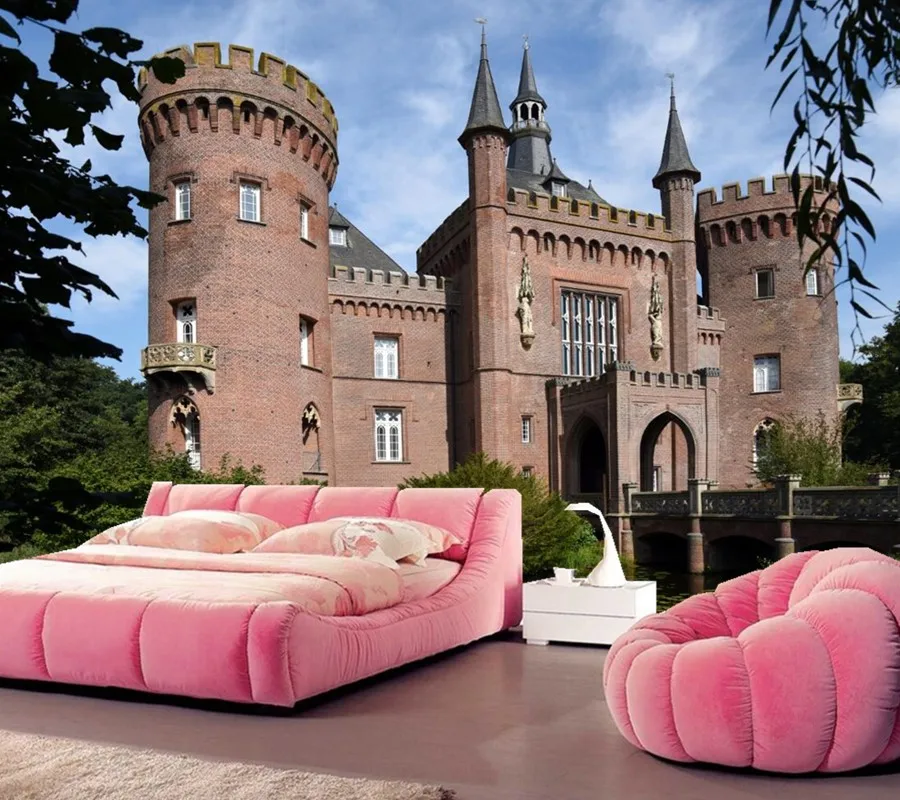 Large 3d murals Germany Castles Bridges Castle Cities wallpapers living room sofa TV wall bedroom wallpaper for walls 3 d |