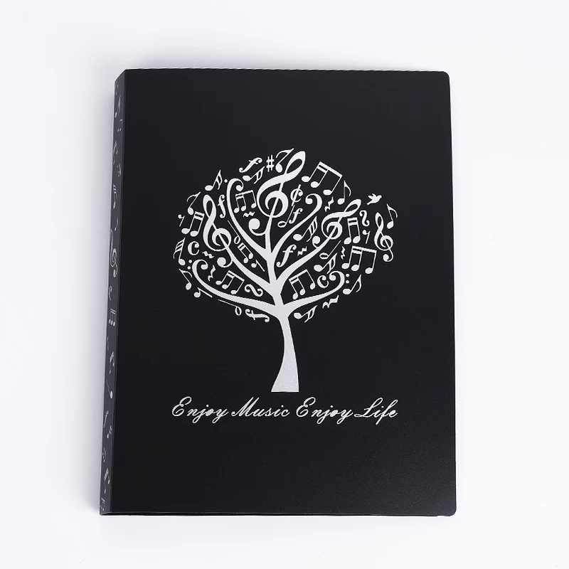 Tree Black Формат А4, музыкальная коллекция очков, зажим для документов, бумажные карманы, Индукционная папка, лист для персонала, посылка для хранения, аксессуары для фортепиано, гитара - Цвет: Tree Black