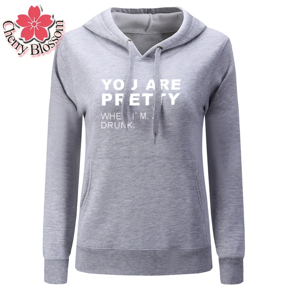 Cherry Blossom Harajuku Hoodies Winter Thick Warm Sweatshirts Hooded Sweat Women Casual Feminina Loose Pullover Jumper | Женская одежда