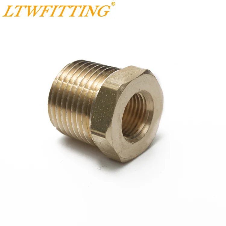 LTWFITTING Латунная Труба Шестигранная втулка редуктора фитинги 3/" Папа x 1/8" Мама NPT топливо