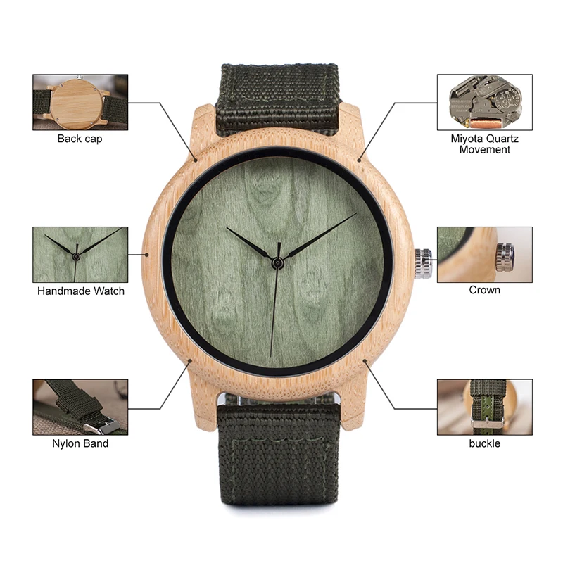 BOBO BIRD WD11D12 деревянные бамбуковые часы для мужчин и женщин брендовые дизайнерские часы Мягкий нейлоновый ремешок коробка подарочная коробка Relogio masculino