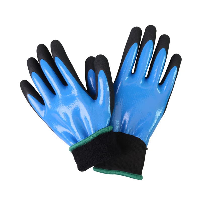 Warm Work Gloves For Winter Waterproof Nitrile Double Shell Thermal Work Gloves Safety Work Gloves Waterproof