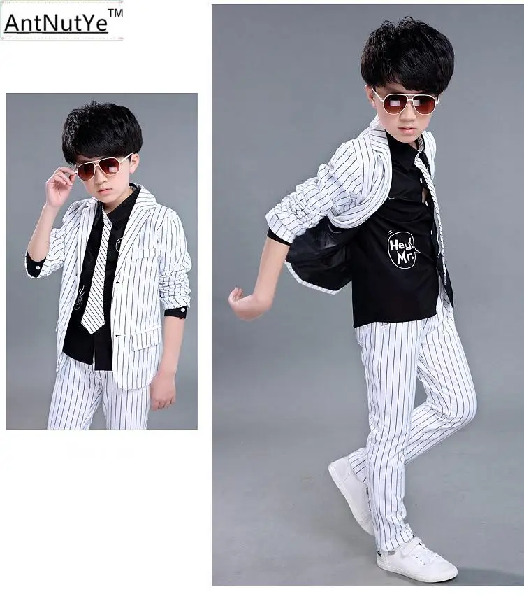 Смокинг Мальчиков Костюмы для Свадеб Куртки + Брюки Костюм Терно Детская Одежда