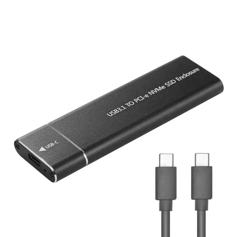 NVME M.2 адаптер алюминиевый корпус для жесткого диска SSD Чехол для мобильного SSD Box type-c to type-c M.2 USB3.1 NGFF PCIE M2 SSD чехол для Macbook