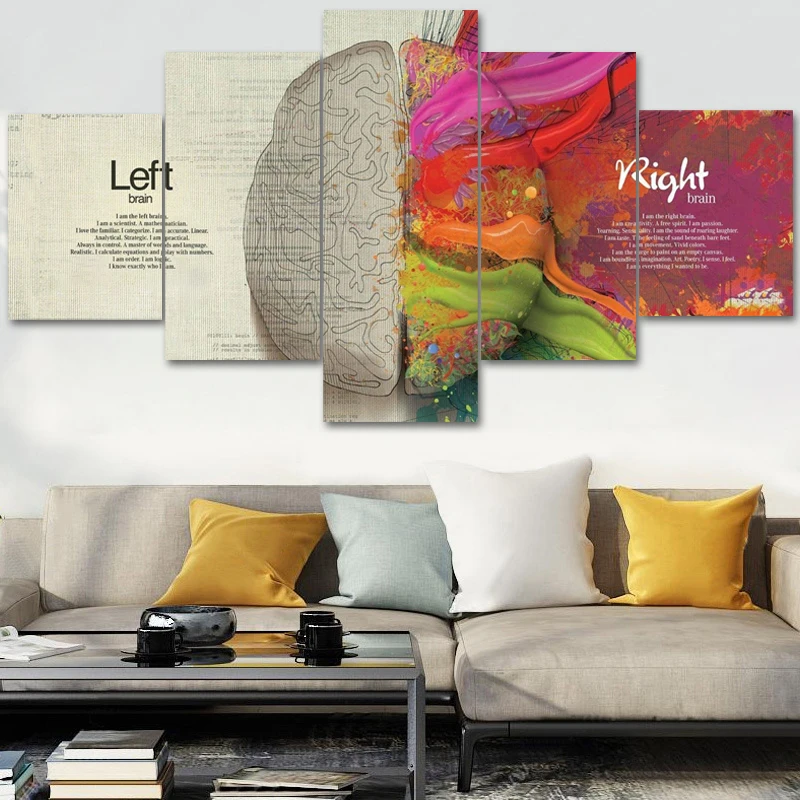 

Magical colored brain Modern Art Prints Canvas Wall Art Oil Paintings Pictures Posters for Bedroom livingroom home Decor framed