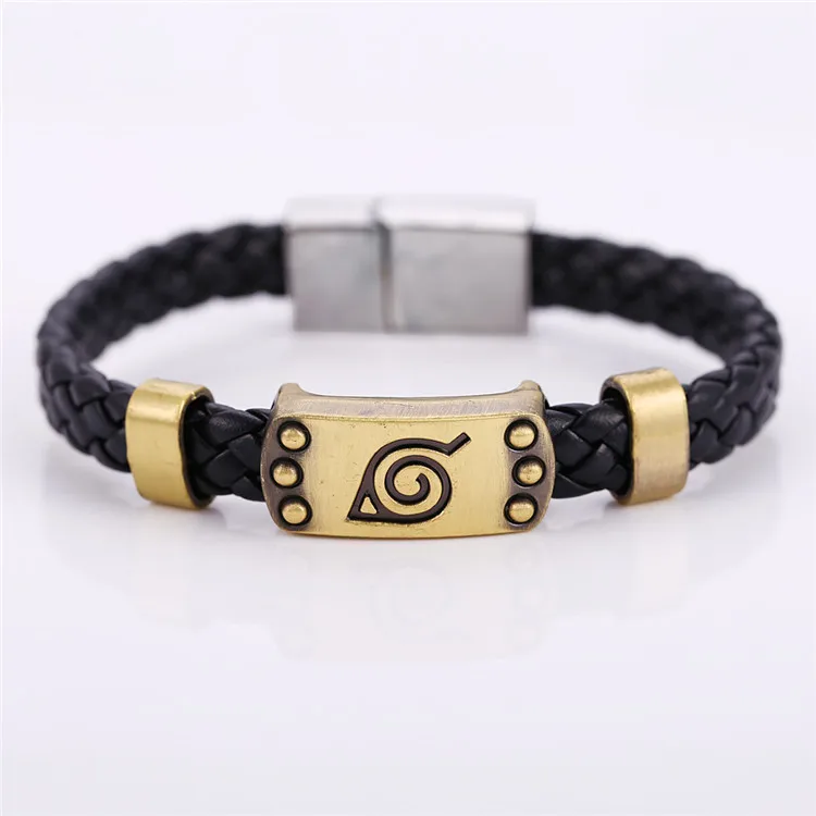 J Store Kids Toys Cartoon Anime bracelet Konoha Sharingan Wrist braid leather jewelry | Украшения и аксессуары