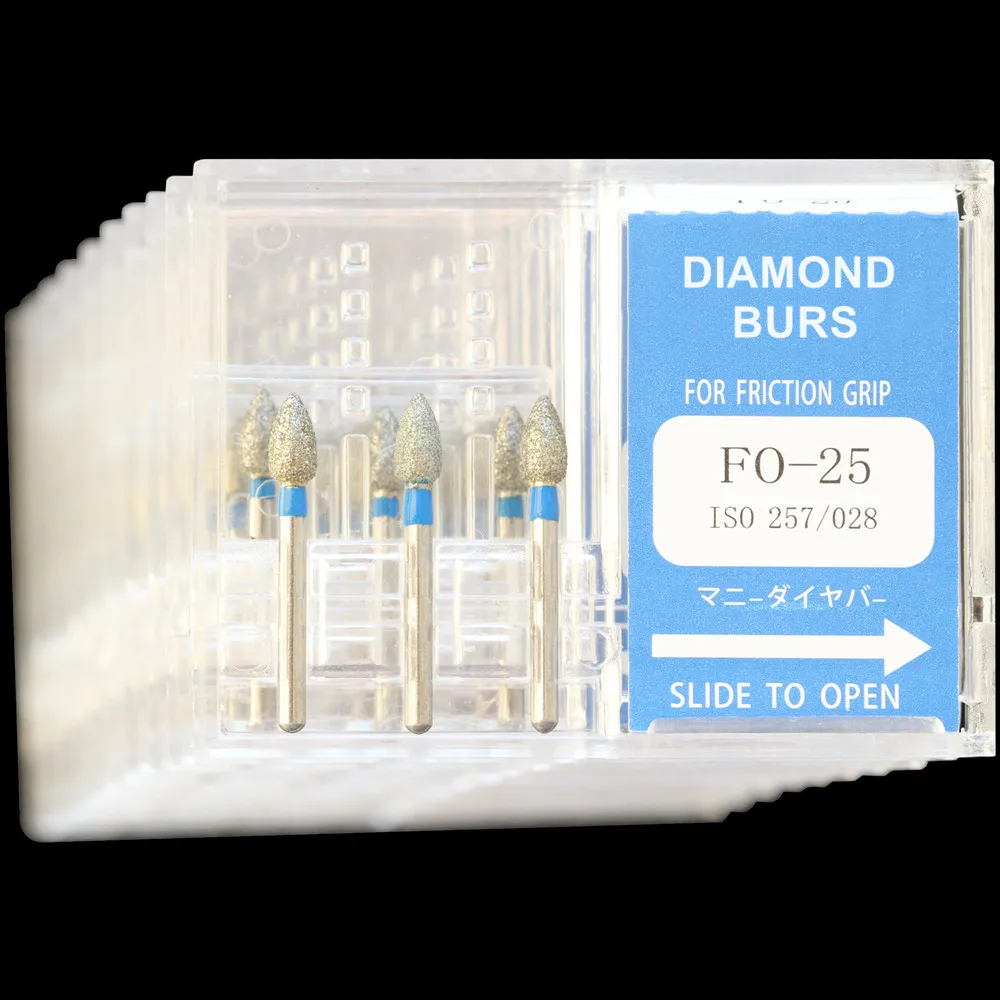 

10 Boxes (30 Pcs) Dental Diamond Burs FO-25 Polisher Drill FG1.6mm High Speed Handpiece Fast Shipping