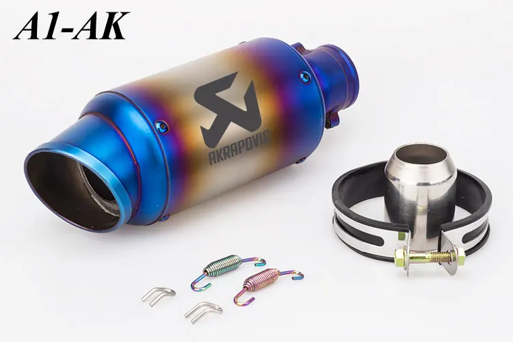 A1-AK Мотоцикл выхлопной Escape для R1 R6 R3 Z900 RC390 K8 модифицированный Uiversal Мотоцикл Скутер углерода K11 глушитель - Цвет: A1-AK