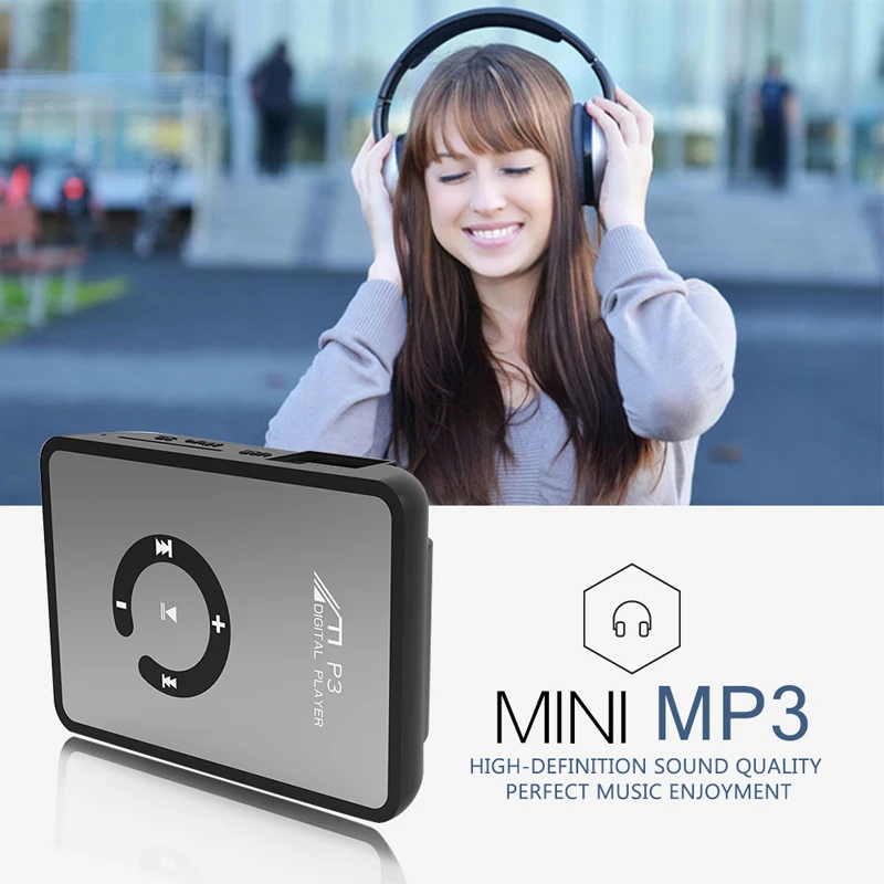Портативный мини MP3 плеер с зажимом водонепроницаемый спортивный музыкальный