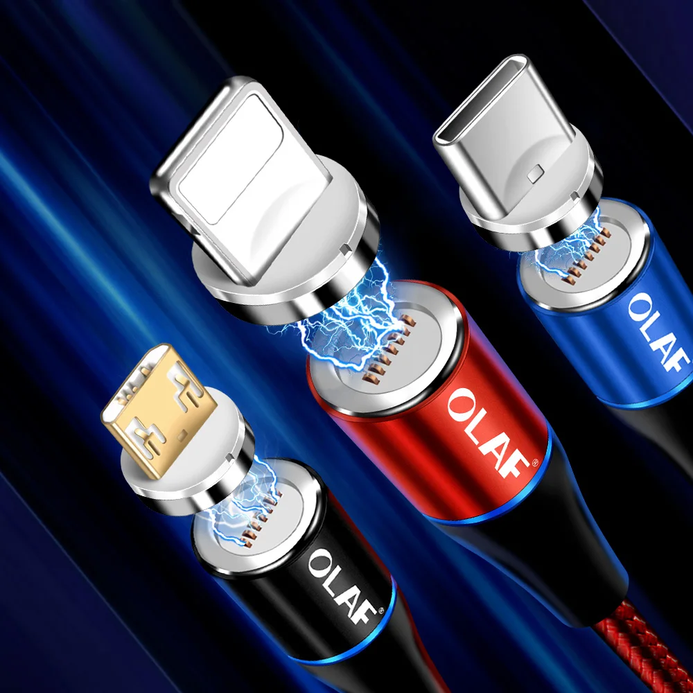 1 M 2 3A Быстрый Магнитный кабель Micro Тип usb C Зарядное устройство для зарядки iPhone XS X XR