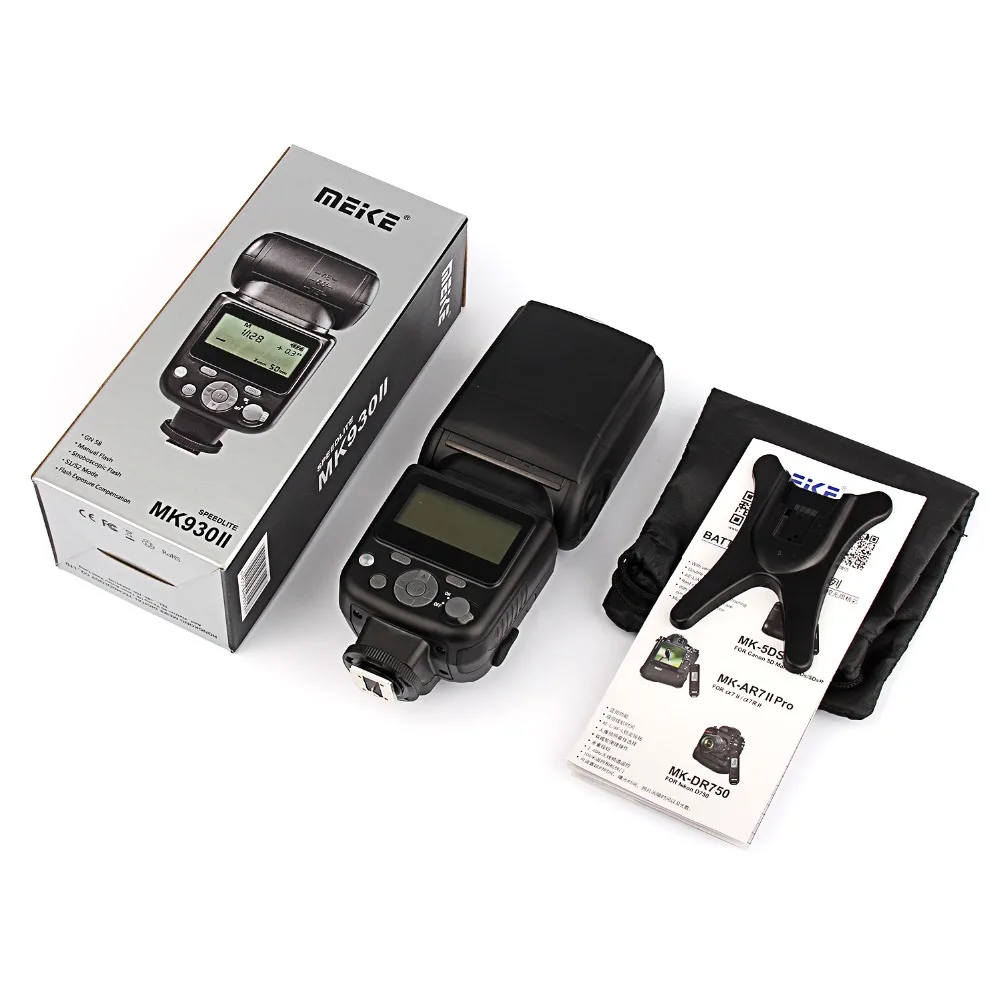 MEIKE MK 930 II фонарик фото Радио Вспышка Speedlite для цифровых зеркальных камер Canon Nikon