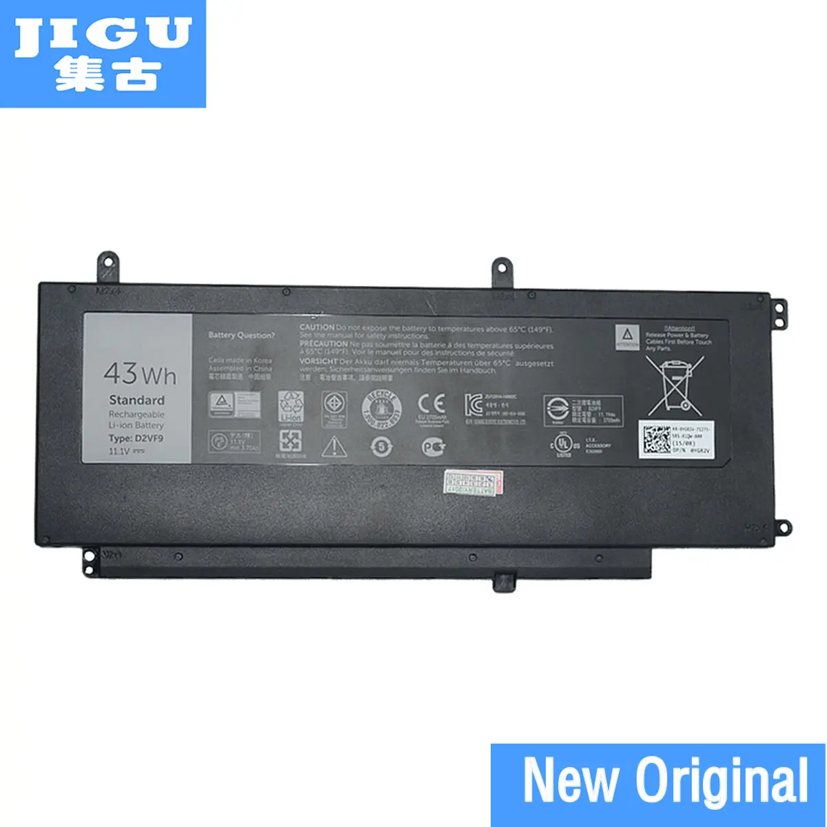 Оригинальный аккумулятор JGIU для ноутбука 0PXR51 0YGR2V D2VF9 PXR51 DELL Inspiron 15 7547 7548 Vostro 14 5000