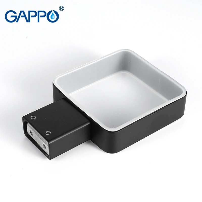 GAPPO чашки стаканы черный настенный аксессуары для ванной комнаты держатель