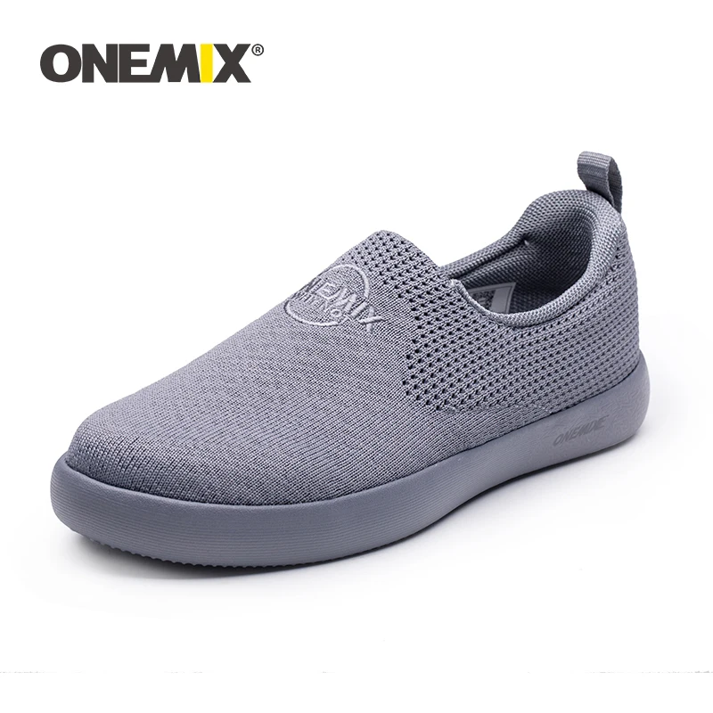 ONEMIX 2022 Women Sneakers Breathable Mesh Men's Street Footwear Lightweight Office Slip-On Sneaker For Outdoor Walking Shoes