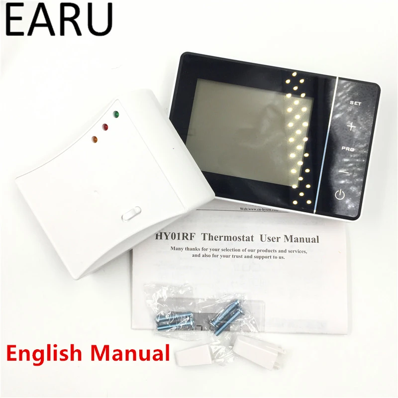 HY01RF Беспроводная Цифровая Термостат СВЕТОДИОДНЫЙ Сенсорный Экран Регулятор