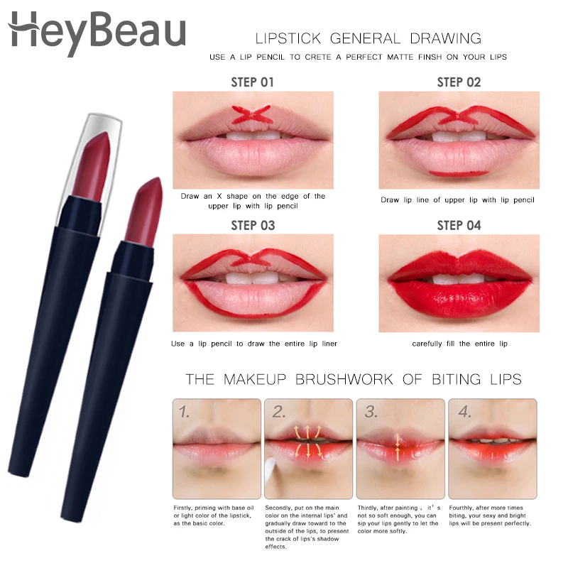 Mate mini Lipstick Pencil Cosmetics Matte Lips Pigment Nude set Long Lasting magic Makeup korean |