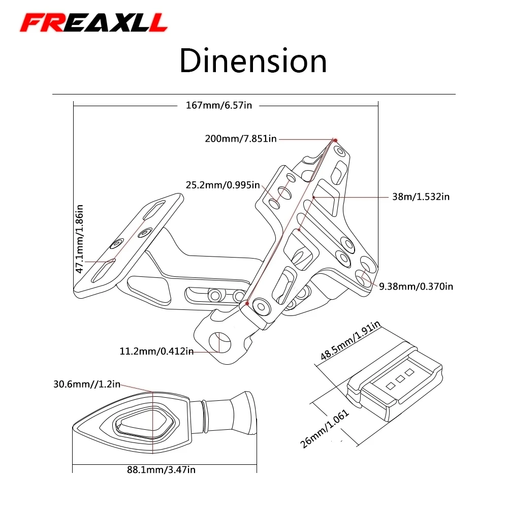 Аксессуары для мотоциклов регулируемый держатель номерного знака с ЧПУ TE125 TE 125