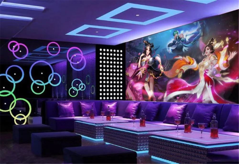 Оптом бар KTV 3d обои Сексуальная красивая девушка рекламное украшение для