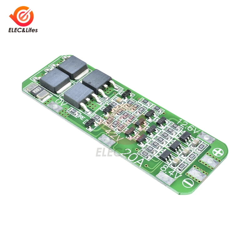 3S 20A литий ионная литиевая батарея 18650 зарядное устройство PCB плата защиты BMS 12 6 в