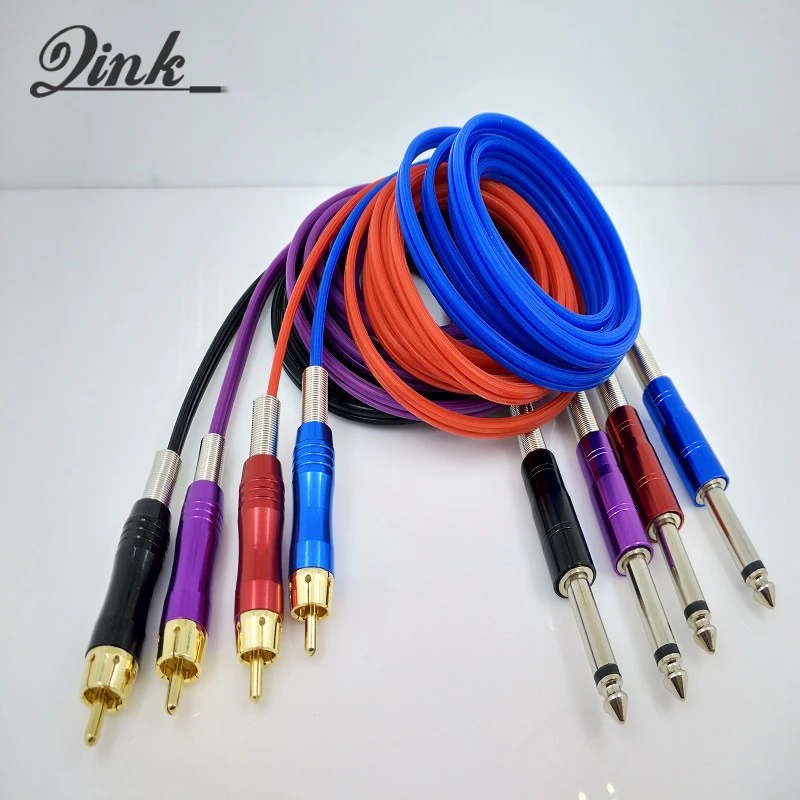 QINK новейший RCA мягкий зажим шнур 1 8 м силикагель 22 AWG медная проволока крючок для