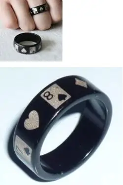 Супер Сильный магнитный магический PK кольцо Черный покер стиль волшебный трюк