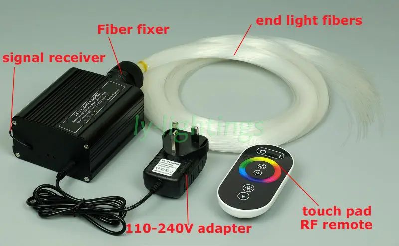 DIY Звездный потолочный волоконно оптический светильник rgb светодиодный источник