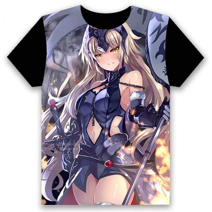 22 Футболка аниме-игра Fate Grand Order saber Jeanne d'Arc(Alter) косплей короткий рукав для женщин и мужчин черная футболка повседневные летние топы - Цвет: 22