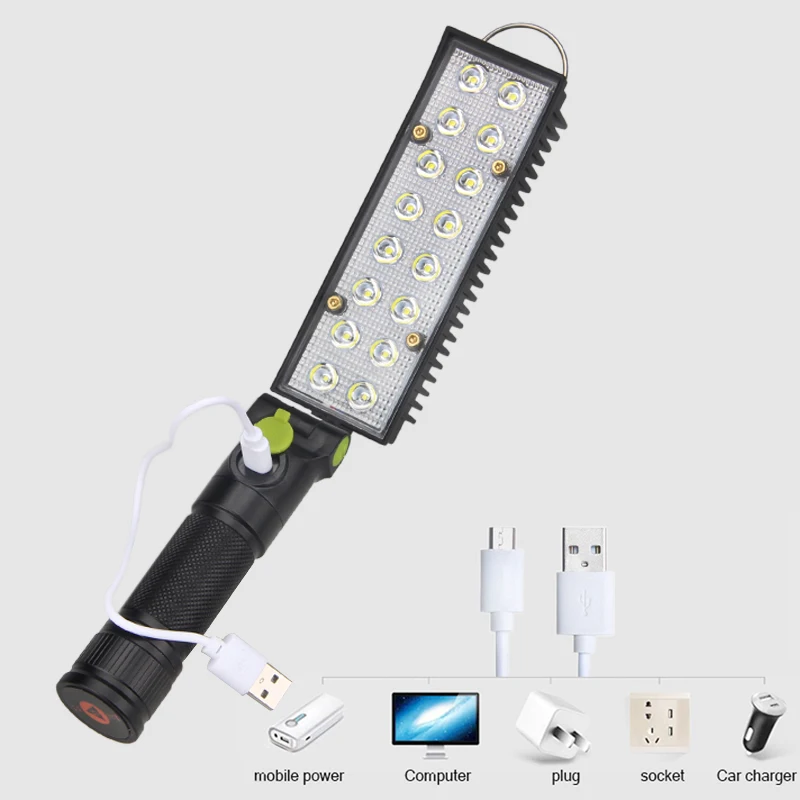 18650 Кемпинг 16 светодио дный LED Fold COB рабочий свет спасательный Маяк вспышка свет USB прямой заряд универсальный свет факела