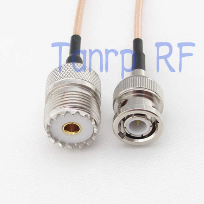 2 шт. 20 дюймовый BNC штекер к UHF разъем адаптера RF 50 см коаксиальный Перемычка кабеля